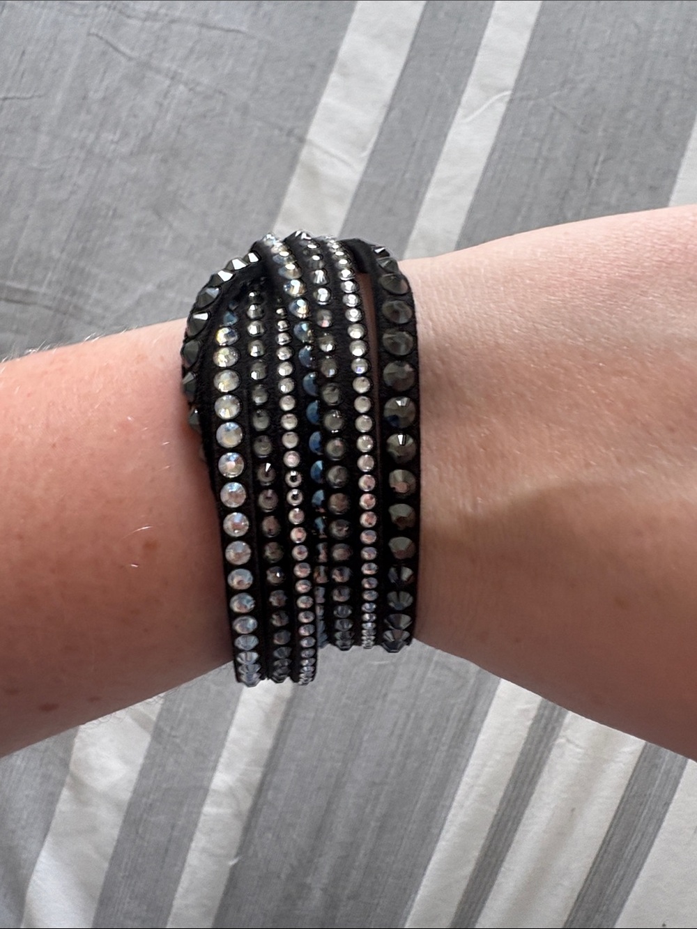 Swarovaski | Black Wrap Bracelet
